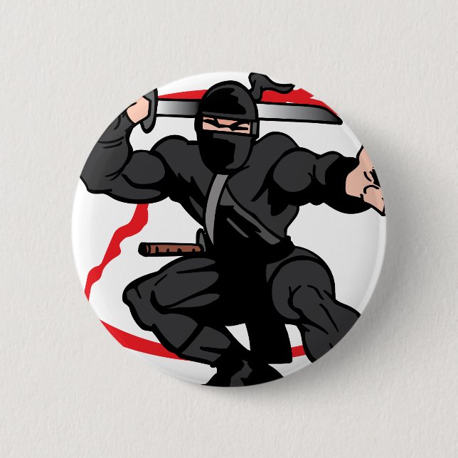 Ninja 6 Cm Round Badge (Front)