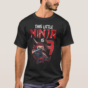 Ninja 7 Year Old Birthday Boy  7th Ninja Birthday  T-Shirt