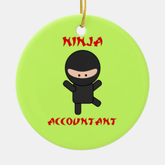 Ninja Accountant Ceramic Ornament