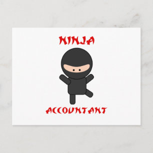 Ninja Accountant Postcard