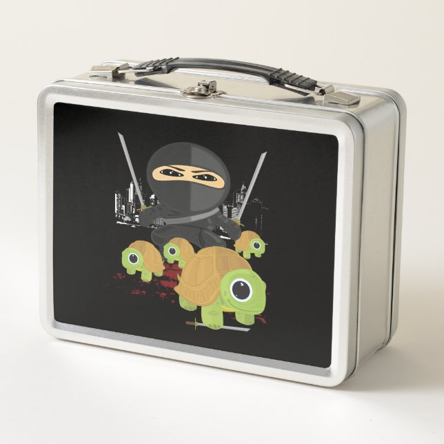 Ninja and Turtles Metal Lunch Box (Front)