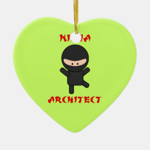 Ninja Architect Ceramic Ornament