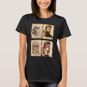 Ninja Artists Poster Style Pop Art T-Shirt
