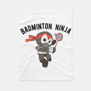 Ninja Badminton  Fleece Blanket
