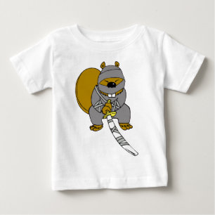 Ninja Beaver Baby T-Shirt