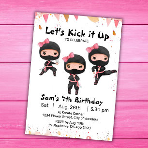 Ninja Birthday Invitation - Ninja Girl Party