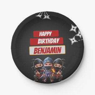 Ninja Birthday Paper Plate