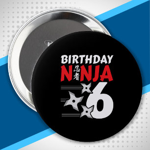 Ninja Birthday Party - Birthday Ninja 6 10 Cm Round Badge