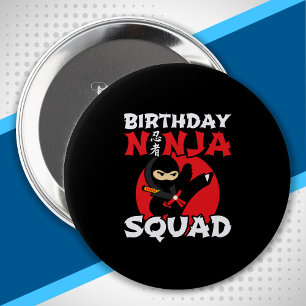 Ninja Birthday Party Theme - Birthday Ninja Squad 10 Cm Round Badge