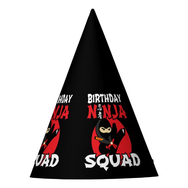 Ninja Birthday Party Theme - Birthday Ninja Squad Hat (Front)