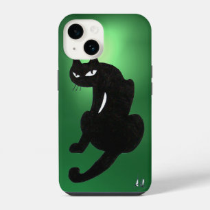 NINJA BLACK CAT green iPhone 14 Case