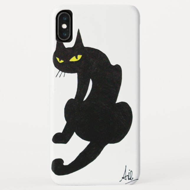 NINJA BLACK CAT White Case-Mate iPhone Case (Back)