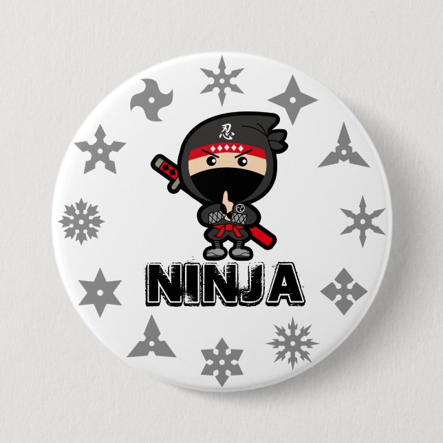 Ninja Boy 7.5 Cm Round Badge (Front)
