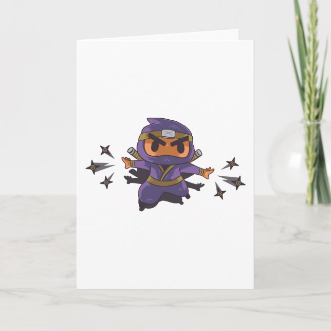Ninja boy , cute ninja card (Front)