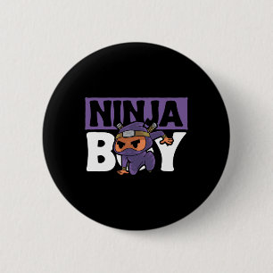 Ninja Boy Design Youth Karate And Ninja  6 Cm Round Badge