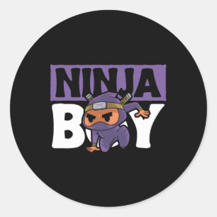 Ninja Boy Design Youth Karate And Ninja Classic Round Sticker