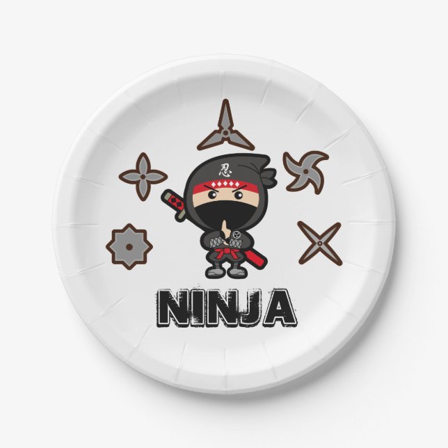 Ninja Boy Paper Plate (Front)