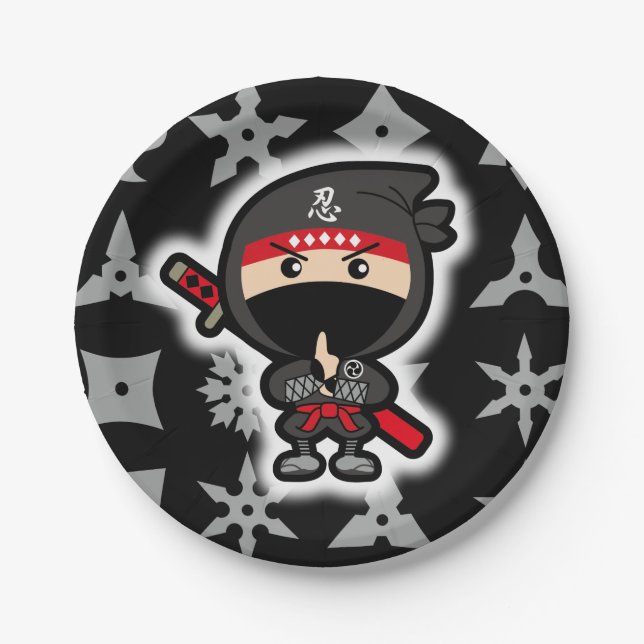Ninja Boy Paper Plate (Front)