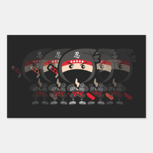 Ninja Boy Rectangular Sticker
