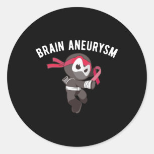 Ninja Brain Aneurysm Awareness Martial Arts Ninjut Classic Round Sticker