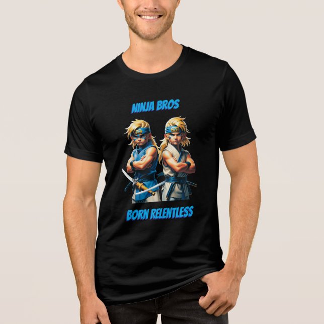 Ninja Bros Born Relentless  Tri-Blend Shirt (Front)