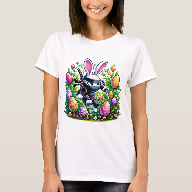 Ninja Bunny Easter Adventure T-Shirt (Front)