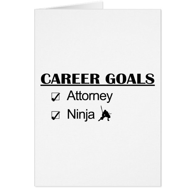 Ninja Career Goals - Attorney (Front)