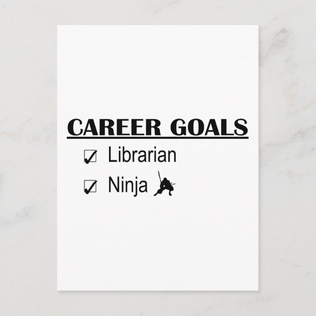 Ninja Career Goals - Librarian Postcard (Front)