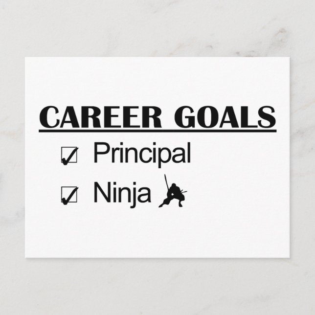 Ninja Career Goals - Principal Postcard (Front)