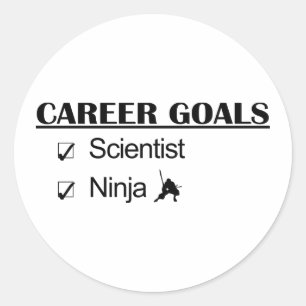 Ninja Career Goals - Scientist Classic Round Sticker