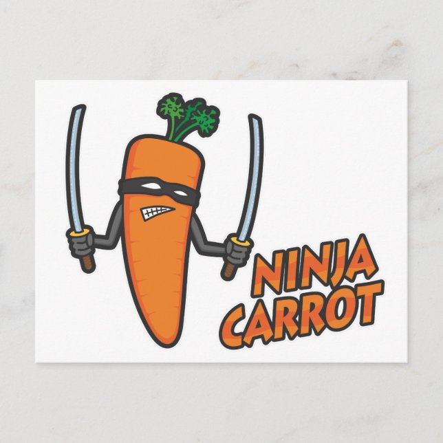 Ninja Carrot Postcard (Front)