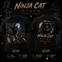 Ninja Cat 3D Japanese| T-Shirt Design