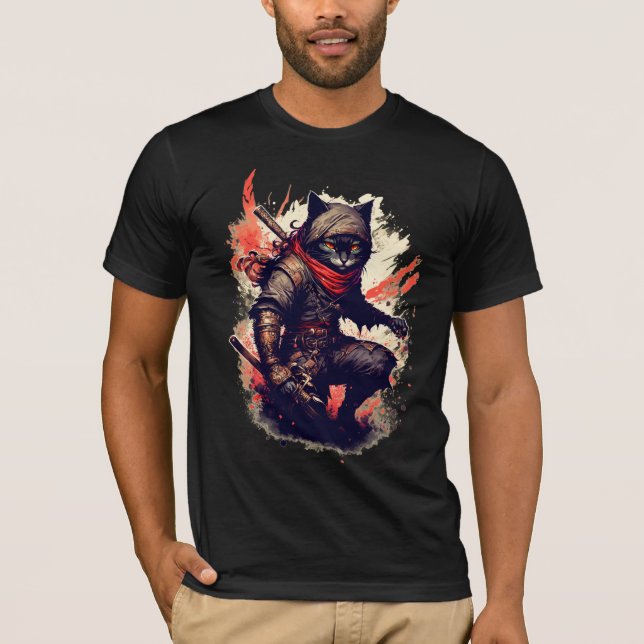 Ninja Cat Hero T-Shirt (Front)