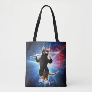 Ninja Cat in space.                                Tote Bag