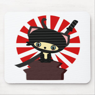 ninja cat kawaii mouse pad