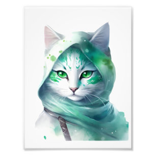 Ninja cat photo print