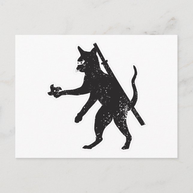 Ninja Cat Postcard (Front)