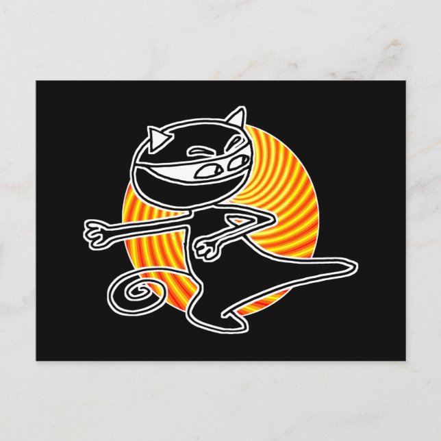 Ninja Cat Postcard (Front)