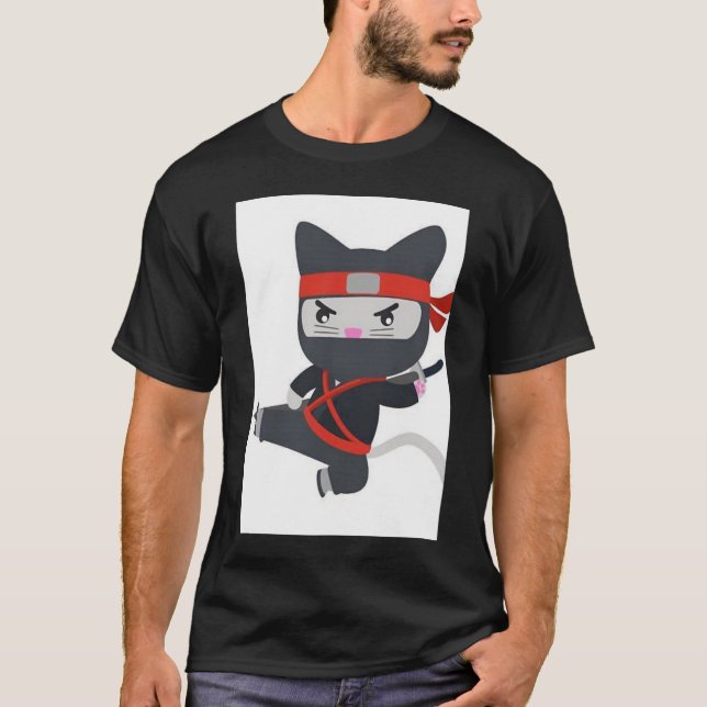 Ninja Cat so cute2398png2398 T-Shirt (Front)