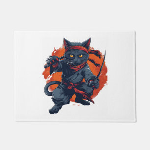 Ninja Cat Stealth Doormat