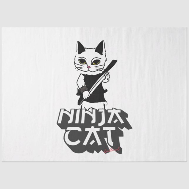 Ninja cat T-Shirt Tissue Paper (Front)