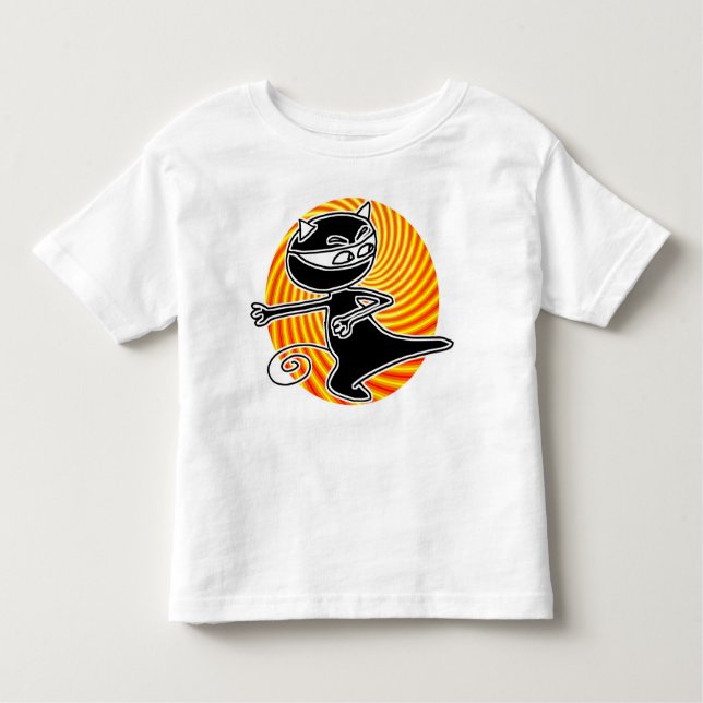 Ninja Cat Toddler T-Shirt (Front)