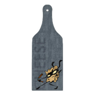 NINJA CHEESE WITH NUNCHUCKS PADDLE CUTTING BOARD