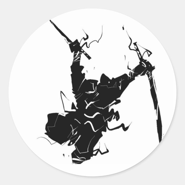 ninja classic round sticker (Front)
