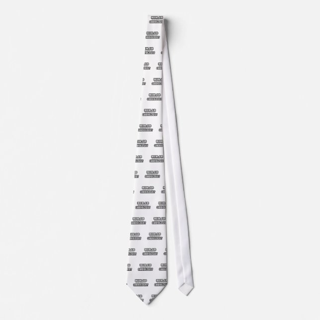 Ninja Cleverly Disguised As A Cardiologist Tie (Front)