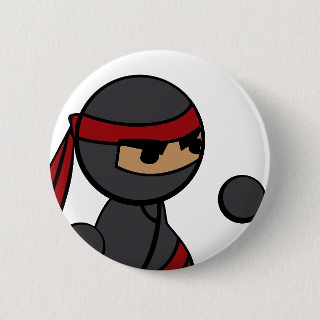 Ninja Close-up 6 Cm Round Badge (Front)