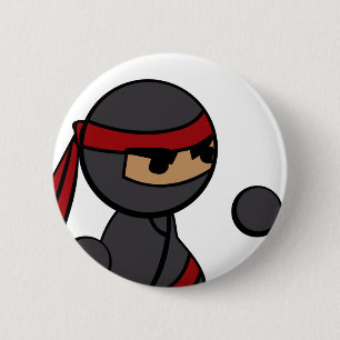 Ninja Close-up 6 Cm Round Badge