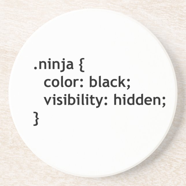 ninja code, script coaster (Front)