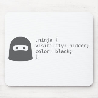 Ninja Computer Code Geeky Funny Mouse Pad