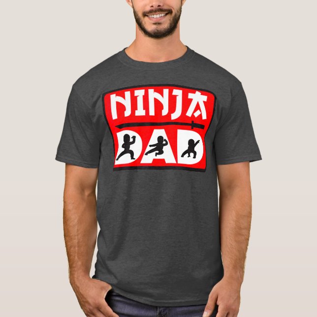 Ninja Dad Matching Family Ninja Warrior Funny T-Shirt (Front)